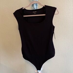 Nine West Black Sleeveless Bodysuit